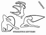 Gymnastics Coloring Pages Getcolorings Color Getdrawings sketch template