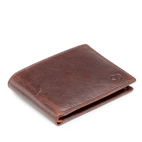 luxury brown textured leather mens wallet escaro