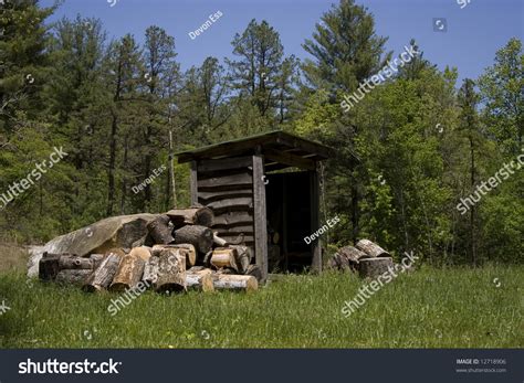 wood shack  logs stock photo  shutterstock