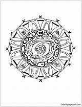 Pages Water Mandala Energy Coloring Color Online sketch template