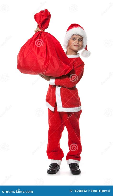 boy holding  sack stock photo image  isolated childhood