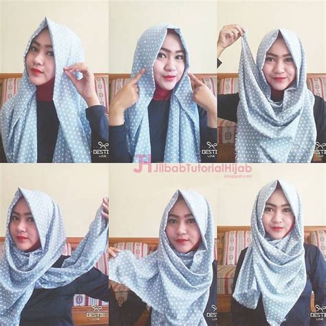 tutorial hijab pashmina wajah bulat tembem model hijab terbaru