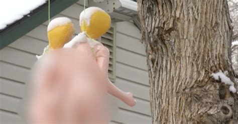 Neighbors Upset Over Blow Up Dolls Being Hung On Trees