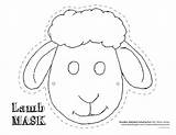 Mask Sheep Template Face Lamb Lost sketch template