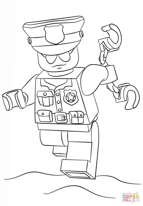 lego police officer coloring page  printable coloring pages