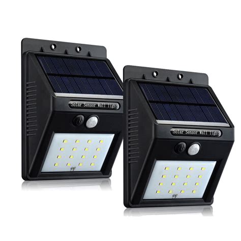 led outdoor solar powered wireless waterproof security motion sensor light pc walmart