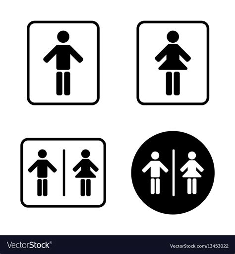 man and woman toilet sign icons royalty free vector image