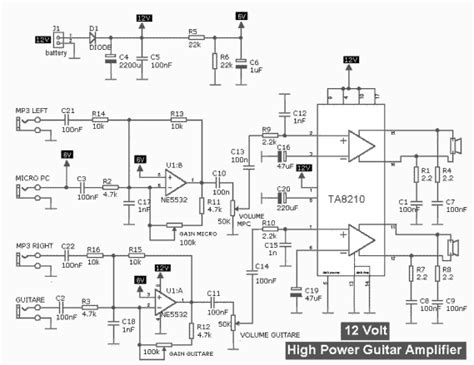 guitar amplifier electronic diagram circuit wiring diagram