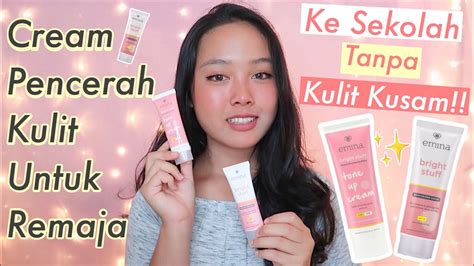 krim pencerah untuk remaja emina bright stuff tone up cream and moisturizer review youtube