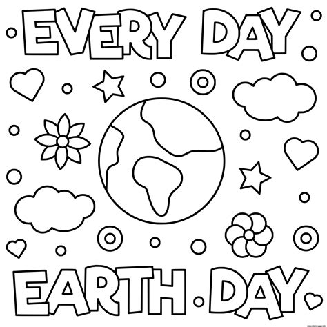 everyday earth day coloring page printable
