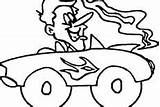 Coloring Pages Hot Rod Car Driving Nephew Duck Donald His Getdrawings Getcolorings Drawing sketch template