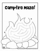 Mazes Maze Campfire Puzzle sketch template