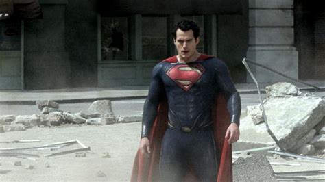 superman costume worn by clark kent kal el henry cavill as seen in