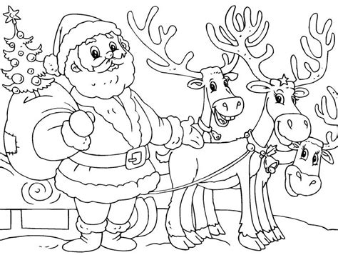santa  reindeer coloring page   cosjsma