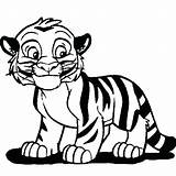 Tiger Coloring Cartoon Cub Cute Drawing Pages Tigers Baby Face Clipart Outline Color Print Bengal Colornimbus Cubs Getdrawings Clip Kids sketch template