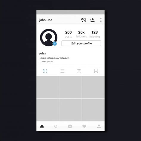 Instagram Profile Template Design Premium Vector