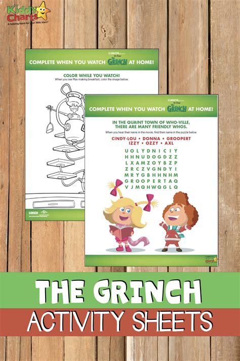 grinch activity sheets dr seuss kiddycharts