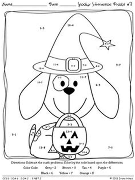 images  halloween math puzzles worksheets grade  grade
