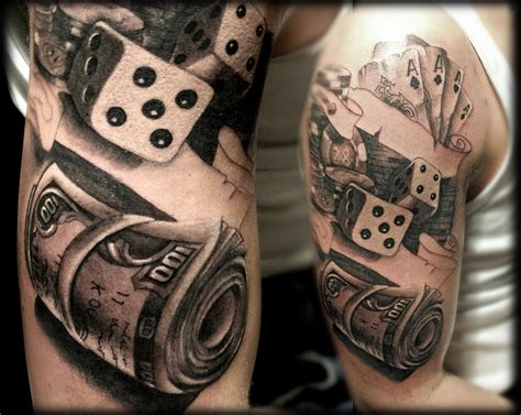 tattoo tatuaje real realismo realistic realista retrato portrait casino dice money