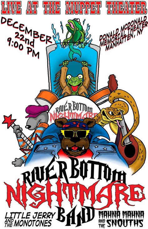 river bottom nightmare band muppets nightmare gig posters