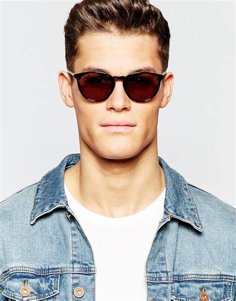 Lyst Gucci Round Sunglasses In Tort In Brown For Men