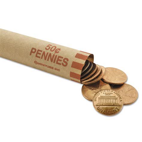 mmf industries nested preformed coin wrappers pennies  red