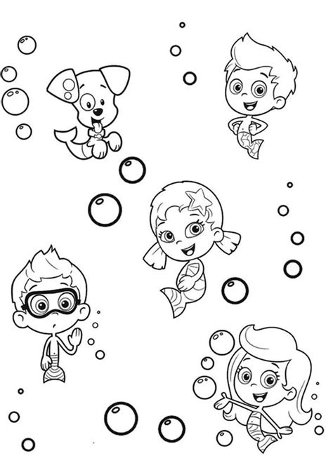 fun bubble guppies coloring pages