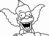 Simpsons Krusty Coloring Simpson Characters Color Bart Drawings Cartoon Choose Board Cool sketch template