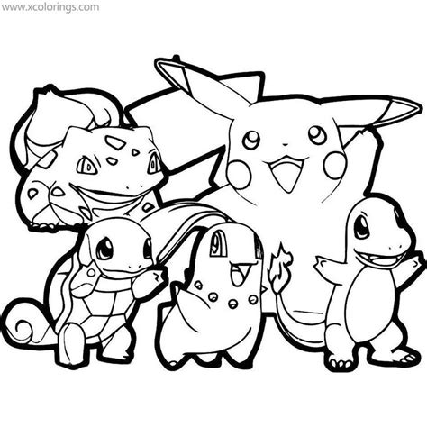 mega pokemon coloring pages pikachu  friends   pikachu