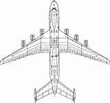 Antonov Mriya Mria An225 Vliegtuig Angle Boven Military sketch template