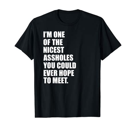 i m one of the nicest asshole you could ever meet t shirt