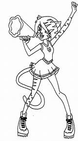 Monster Coloring High Pages Toralei Cheer Stripe Cat Trumpet Print Colouring Cheerleader Imageslist Brass Cheerleading Dolls Color Pom Part Getcolorings sketch template