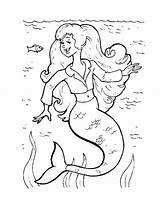 Meerjungfrau Malvorlage Zeemeermin Stimmen sketch template