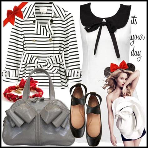 red ribbon day clothes design fashion women