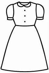 Dress Coloring Pages Vestido sketch template