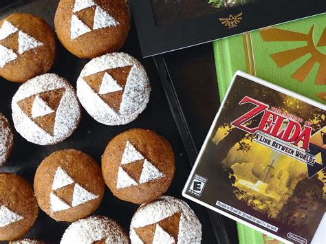 legend  zelda triforce pumpkin muffins recipe  fiction food