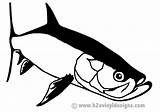 Tarpon Vinyl Drawing Fish Sticker Sketches Stickers Template Fishing Getdrawings sketch template