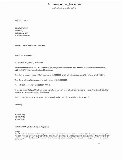 letter  ownership  business    formal letter notice