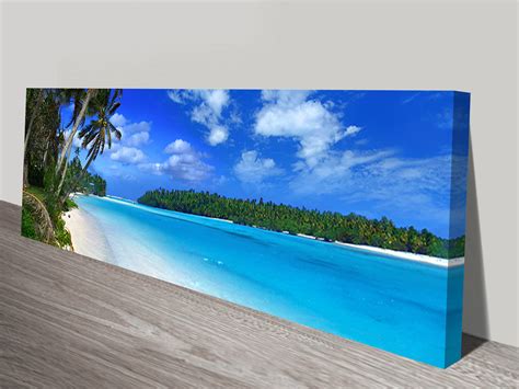 amazing beach long canvas wall art panoramic print