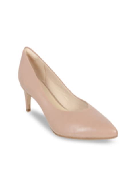 buy clarks women beige solid leather pumps heels  women  myntra
