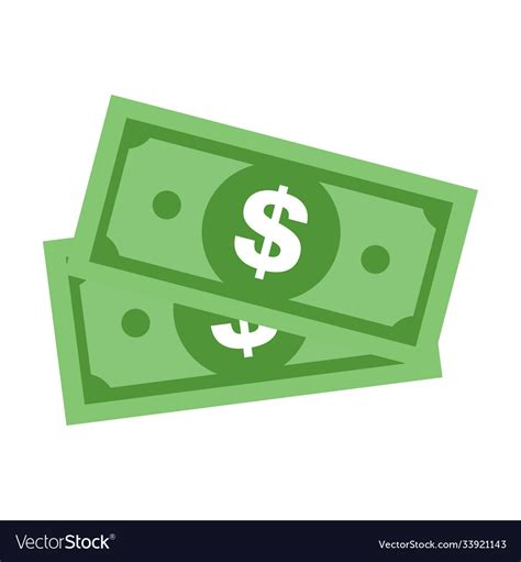 modern dollar sign paper money symbol isolated vector image