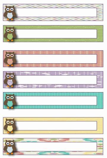 printable file folder labels   owl theme blank file folder