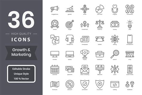 marketing icons pack vector art icons  graphics