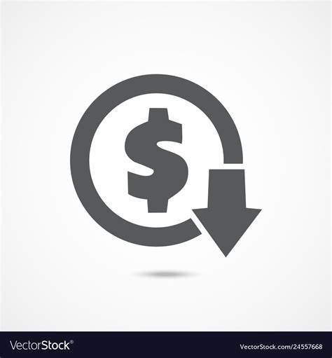 cost reduction icon royalty  vector image vectorstock