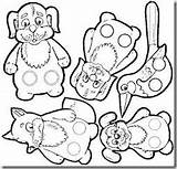 Dedo Marionetas Fantoches Feltro Dedos Imprimir Titeres Dedoche Crianças Recortables Seç Pano sketch template