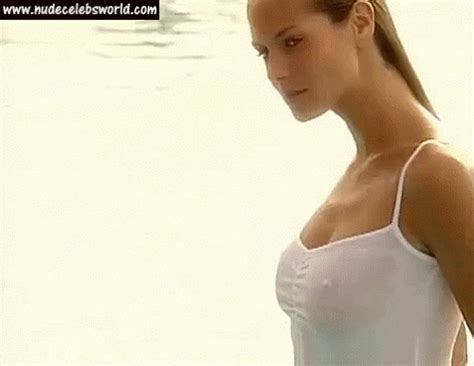 german supermodel heidi klum wet t shirt nipples magic