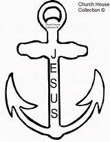Anchor Jesus Craft Coloring Soul Crafts Printable Template School Sunday Kids Church Bible Color Vbs Churchhousecollection House Popular Cut Collection sketch template