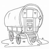 Gypsy Caravan Stitch Covered sketch template