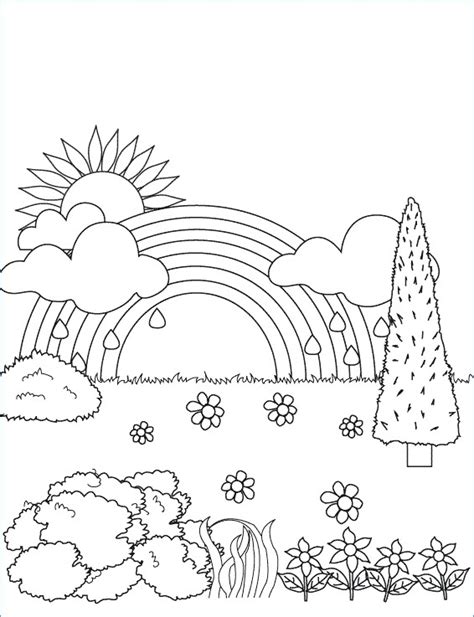 rainbow coloring pages  getdrawings