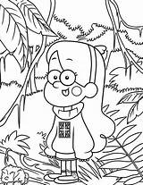 Coloring Gravity Falls Mabel Pines Jungle sketch template